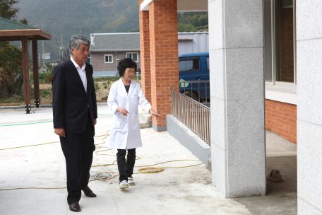 최승준 정선군수 문래보건진료소 신축공사현장 방문