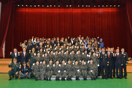 정선군 여성예비군 소대 창설식